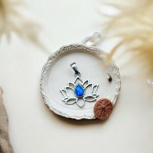 NWOT Opal Lotus Pendant